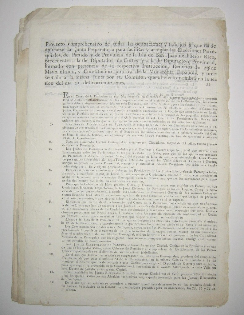 (PUERTO RICO--1811.) Group of 56 Puerto Rican decrees, pamphlets, and periodicals.
